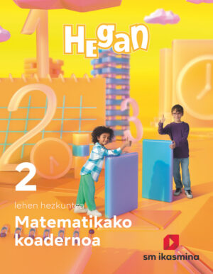 Portada del producto:  Koadernoa Matematika. Lehen Hezkuntza 2. Hegan