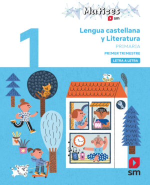 Portada del producto:  DA. Lengua Castellana y Literatura. 1 Primaria. Trimestres. Letra a Letra. Matices