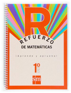 Portada del producto:  Refuerzo de matemáticas. ¡Aprende y aprueba! 1 ESO
