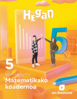 Portada del producto:  Koadernoa Matematika. Lehen Hezkuntza 5. Hegan