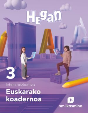 Portada del producto:  Koadernoa Euskara. Lehen Hezkuntza 3. Hegan