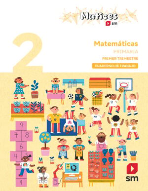 Portada del producto:  Cuaderno de Matemáticas. 2 Primaria. 1 Trimestre. Matices