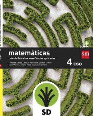 Portada del producto:  SD Alumno. Matemáticas orientadas a las ciencias aplicadas. 4 ESO. Savia