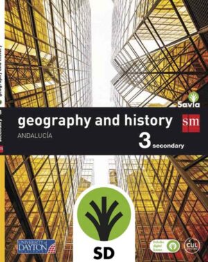 Portada del producto:  SD Alumno. Geography and history. 3 Secondary. Savia. Andalucía