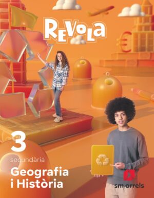 Portada del producto:  DA. Geografia i Història. 3 Secundaria. Revola. Arrels