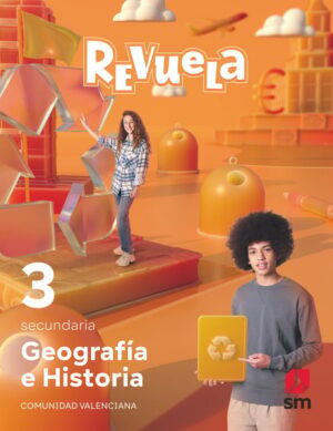Portada del producto:  DA. Geografía e Historia. 3 Secundaria. Revuela.