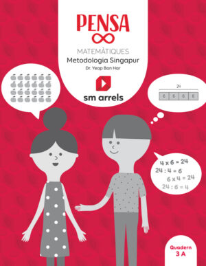 Portada del producto:  Quadern. Pensa infinit. Matemàtiques. Metodología Singapur. 3 Primària. Arrels