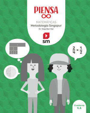 Portada del producto:  Piensa infinito. Matemáticas. Metodología Singapur. 4 Primaria