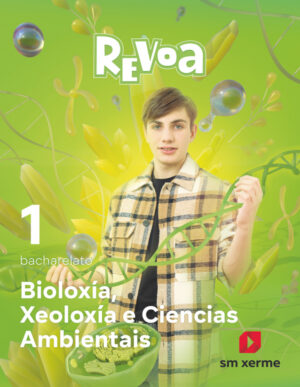 Portada del producto:  DA. Bioloxía, Xeoloxía e Ciencias Ambientais. 1 Bacharelato. Revoa