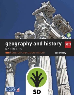 Portada del producto:  SD Alumno. Geography and history. Secondary. Savia. Key Concepts: Prehistory and ancient history