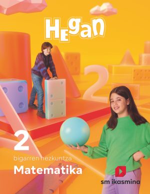 Portada del producto:  DA. Matematika. 2 bigarren hezkuntza. Hegan