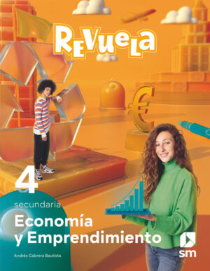 Portada del producto:  DA. Economía y emprendimiento. 4 Secundaria. Revuela