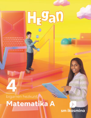 Portada del producto:  DA. Matematika A. 4 bigarren hezkuntza.  Hegan