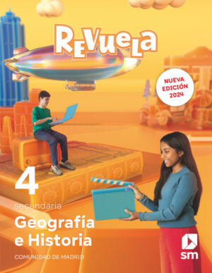 Portada del producto:  DA. Geografía e Historia. 4 Secundaria. Revuela. Comunidad de Madrid