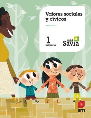 Portada del producto:  SD Alumno. Valores sociales y cívicos. 1 Primaria. Mas Savia. Andalucía