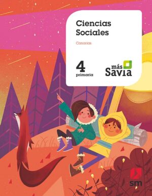Portada del producto:  SD Alumno. Ciencias Sociales. 4 Primaria. Más Savia. Canarias