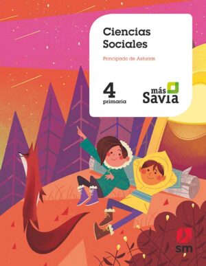 Portada del producto:  SD Alumno. Ciencias sociales. 4 Primaria. Más Savia. Asturias