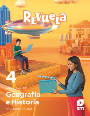 Portada del producto:  DA. Geografía e Historia. 4 Secundaria. Revuela. Comunidad de Madrid