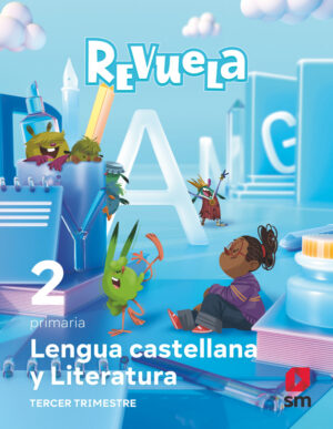 Portada del producto:  DA. Lengua Castellana y Literatura. 2 Primaria. Trimestres. Revuela
