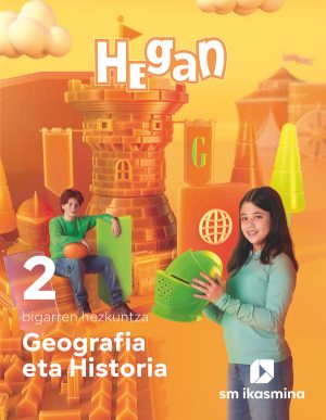 Portada del producto:  DA. Geografia eta Historia. 2 bigarren hezkuntza. Hegan