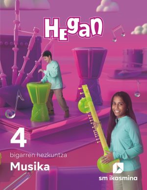 Portada del producto:  DA. Musika. 4 bigarren hezkuntza. Hegan