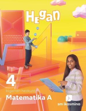 Portada del producto:  DA. Matematika A. 4 bigarren hezkuntza.  Hegan