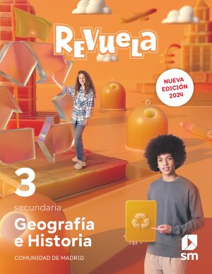 Portada del producto:  DA. Geografía e Historia. 3 Secundaria. Revuela. Comunidad de Madrid