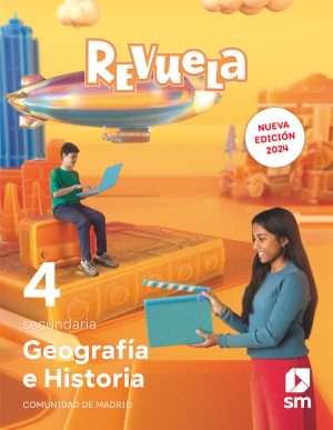 Portada del producto:  DA. Geografía e Historia. 4 Secundaria. Revuela. Comunidad de Madrid