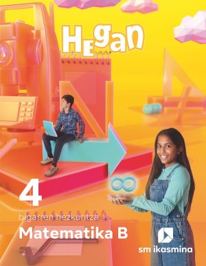 Portada del producto:  DA. Matematika B. 4 bigarren hezkuntza. Hegan