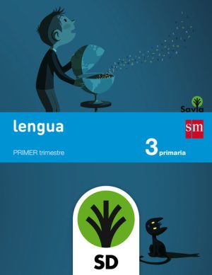 Portada del producto:  SD Alumno. Lengua. 3 Primaria. Savia. Trimestres