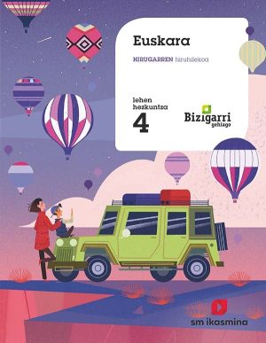 Portada del producto:  SD Alumno. Euskara. Hirugarren hiruhilekoa. Lehen hezkuntza 4. Bizigarri gehiago