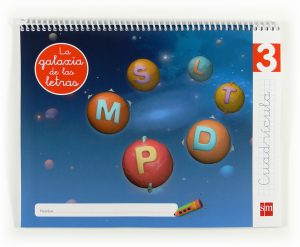 Portada del producto:  Lectoescritura 3, Cuadrícula. La galaxia de las letras