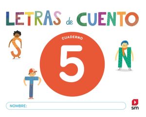 Portada del producto:  Cuaderno de lectoescritura 5. Letras de cuento