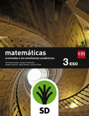 Portada del producto:  SD Alumno. Matemáticas orientadas a las enseñanzas académicas. 3 ESO. Savia
