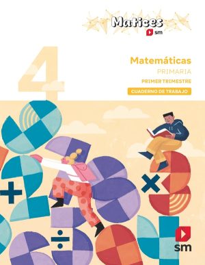 Portada del producto:  Cuaderno de Matemáticas. 4 Primaria. 1 Trimestre. Matices