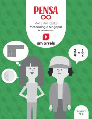 Portada del producto:  Quadern. Pensa infinit. Matemàtiques. Metodología Singapur. 4 Primària. Arrels