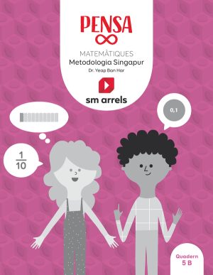 Portada del producto:  Quadern. Pensa infinit. Matemàtiques. Metodología Singapur. 5 Primària. Arrels