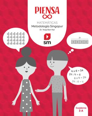 Portada del producto:  Piensa infinito. Matemáticas. Metodología Singapur. 3 Primaria
