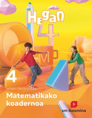 Portada del producto:  Koadernoa Matematika. Lehen Hezkuntza 4. Hegan