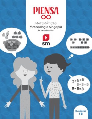 Portada del producto:  Cuaderno. Piensa infinito. Matemáticas. Metodología Singapur. 1 Primaria