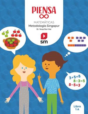Portada del producto:  Libro. Piensa infinito. Matemáticas. Metodología Singapur. 1 Primaria