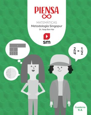 Portada del producto:  Piensa infinito. Matemáticas. Metodología Singapur. 4 Primaria